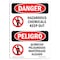Signmission Safety Sign, OSHA Danger, 7" Height, Hazardous Chemicals Keep Out Bilingual Spanish OS-DS-D-57-VS-1311 - alternate 1